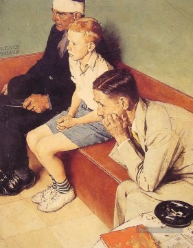 Norman Rockwell œuvres - la salle d’attente Norman Rockwell